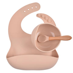 Silicone Feeding Set (Bib, Suction Bowl and Spoon)