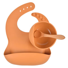 Silicone Feeding Set (Bib, Suction Bowl and Spoon)