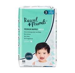 Rascal+Friends Premium Adhesive Newborn Nappy Diapers