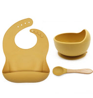 Silicone Feeding Set (Bib, Suction Bowl and Spoon)