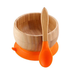 Bamboo Suction Bowl and Spoon Set